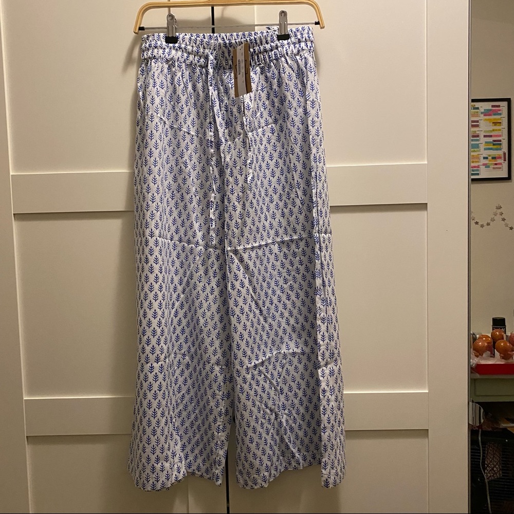J.Crew SZ Blockprints Wide Leg Pants, Medium